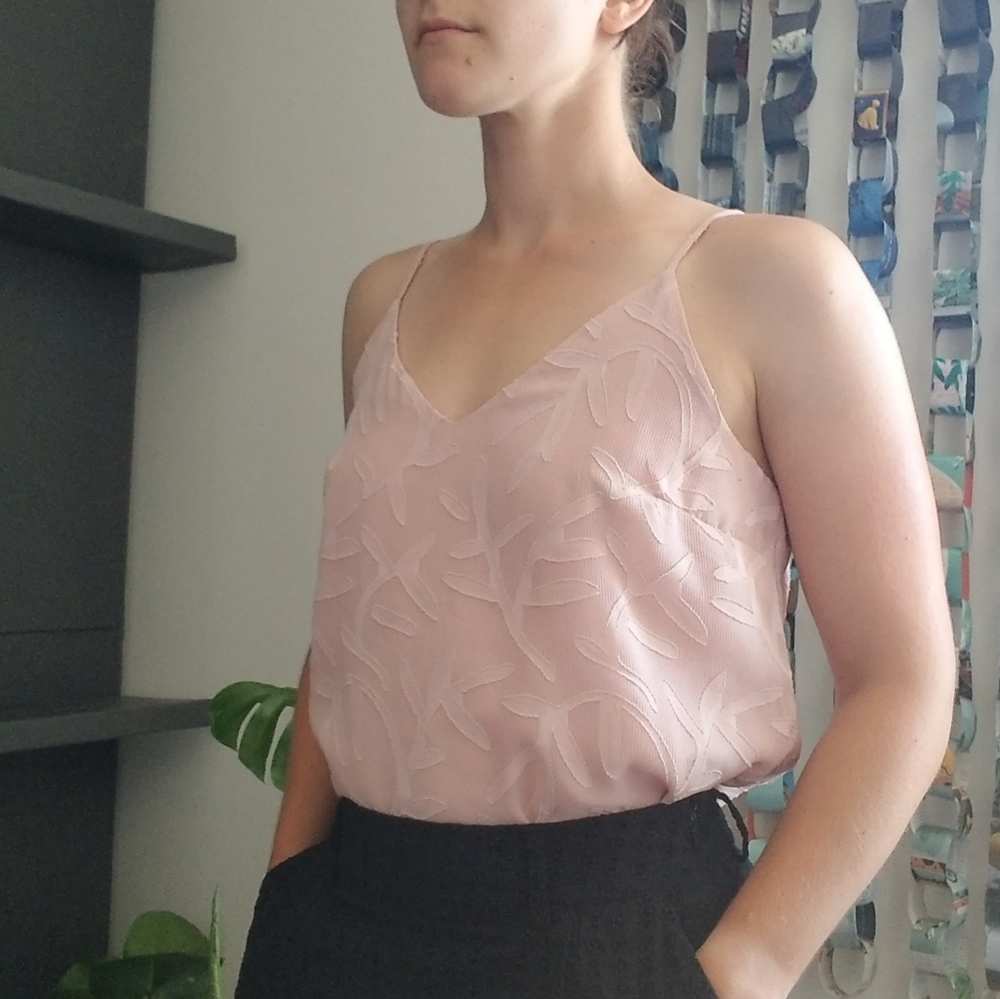 [A new day] Blush Textured Blouse
